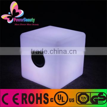 double 10watt internal magnetic colro changing plastic outdoor cube stereo