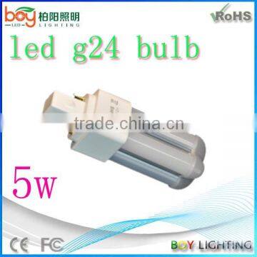 New 5w g24 led lamp bulb,5w g24 led lamp,360 degree t8 led light tube