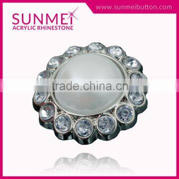 Very Elegant Fancy White Bulk Pearl Rhinestone Dress Button