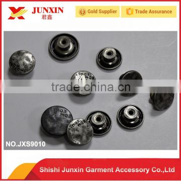 wholesale metal brand logo metal snap fastener