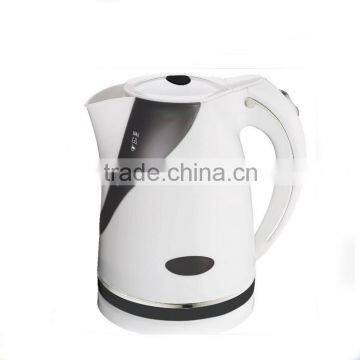 White Plastic Handle Electric Kettle