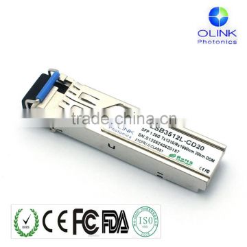 high quality bidi sfp module price 1.25G SFP BIDI 1310/1550nm 20KM