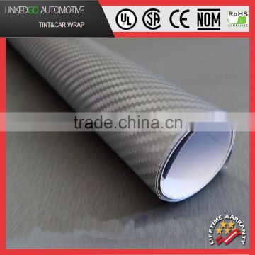 Good Car Wrap 1.52*30M Wholesales Gray 3d carbon fiber vinyl wrap