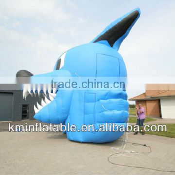 inflatable wolf head sports tunnel