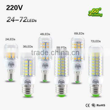 E27 LED lamp SMD 5730 220V Replace 7W 12W 15W 20W 25W Fluorescent Light LED Corn Bulb light Chandelier Candle Lighting