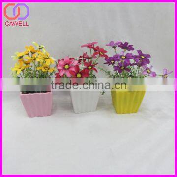 Mini Artificial Plastic Flower Pot Plant photo-6