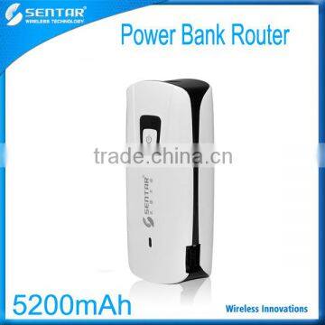 5200mAH mini 3g 4g wifi router power bank with Lan