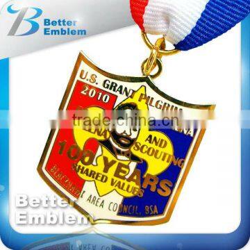 Metal Medallions With Ribbon Drape Souvenir