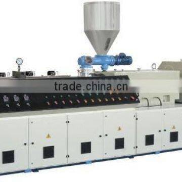 Twin conical screw extruder