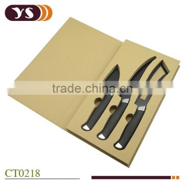 3pcs paint coating soft cheese knife set