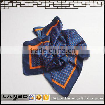 2016 Customized Design Digital Printing Woven Square Scarf to Match the airline uniforms