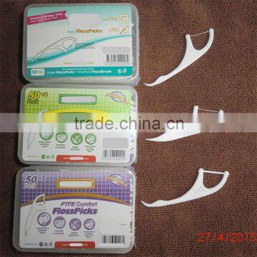 50pc box pack dental floss pick, China OEM, FDA, ISO9001 certification