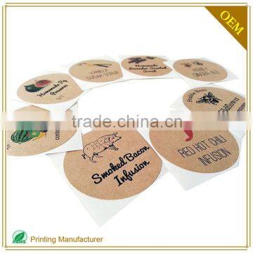 Recycle Kraft Paper Tear Off Label Labels With LOGO Printing