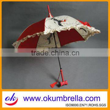 New Lace parasol Umbrella, Stylish OEM straight Umbrella