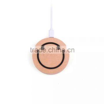 New products wooden universal wireless charging pad for samsung apple smartphone