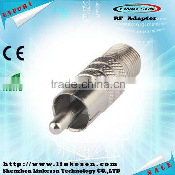 F Type Coaxial Jack Female to RCA Plug Male Adapter