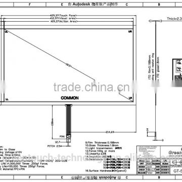 18.5 inch 5 wire resistive touch screen panel with USB/RS232 controller