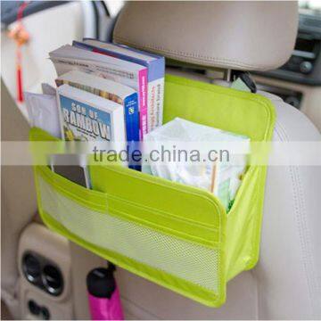 Simple White Felt Car Back Seat Beverage Book Toy Diaper Organizer, Car Bag Back Seat Storage Bag photo-6