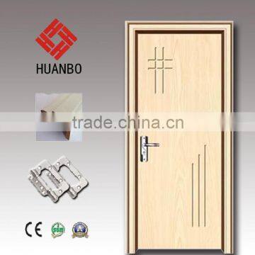 Latest design mdf pvc wood panel carved interior door for rooms