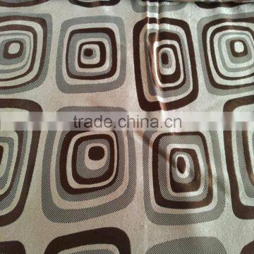 Square Design Fleece Base Blackout Jacquard curtains fabric with models of living room curtains