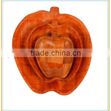 Red Red Apple Colored Melon Seeds Wooden Bowl