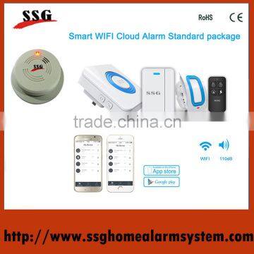 100m Wireless working range Smoke Detector work with APP control home alarm system panel