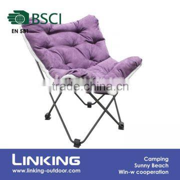 purple padded butterfly chair