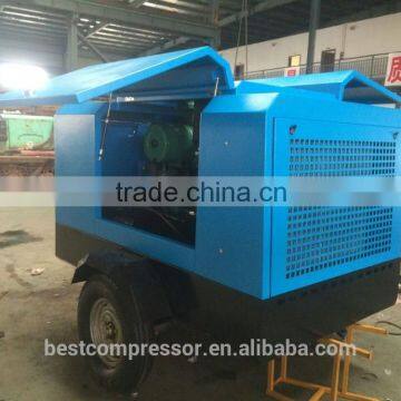 Movable diesel engine driven air compressor