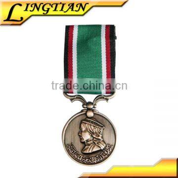 Antique-copper ribbon medal