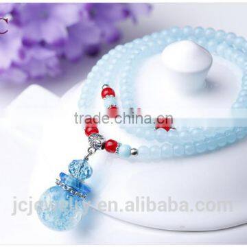 fashion jewelry 2016 essential oil diffuser glass perfume bottle bead wrap bracelet