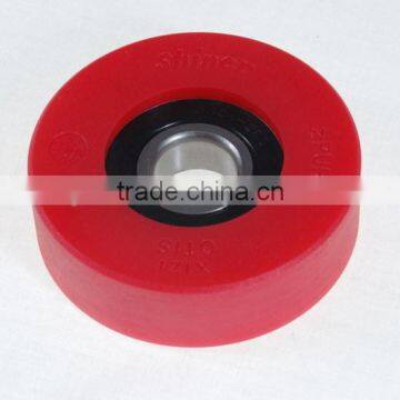 Escalator Step Roller 80mm, 80x25mm, bearing 6304, 80x25x6304, red