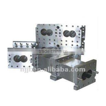 co-rotating twin screw extruder screw and barrel