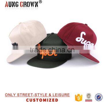 3d letter embroidery design hip hop 5 panel cotton hat