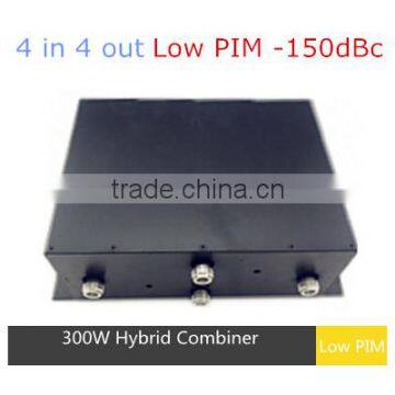 4 in 4 out Hybrid Combiner with 300W Hybrid Coupler with low PIM -150dBc Hybrid combiner for 4:4 RF Hybrid Coupler combiner