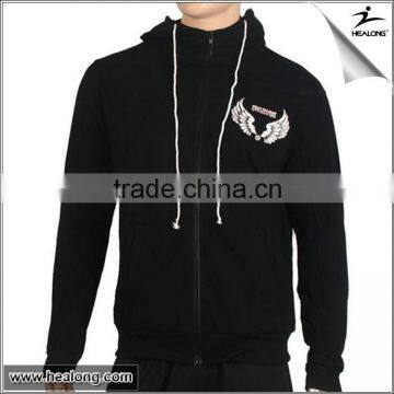 New Winter Thermal Wholesale Plain Black Hoodie