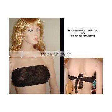 disposable strapless bra for spray tanning and massage