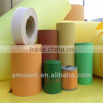 2015 Hebei Amusen Air Oil Fuel Filter Paper Wooden Pulp +Phenolic Resin Coated Paper AMS004