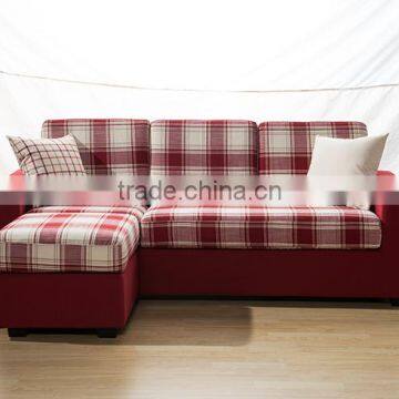 Japanese Style or Rural Style Fabric L Shape Sofa With Stool photo-2
