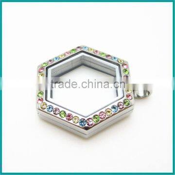 2016 New Design DIY Fashion Jewelry Polish&brush Girls Floating Lockets,316l Stainless Steel Wholesale Floating