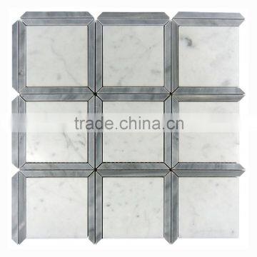 New brand 2016 hexagon glass mixed marble mosaic tile of China National Standard