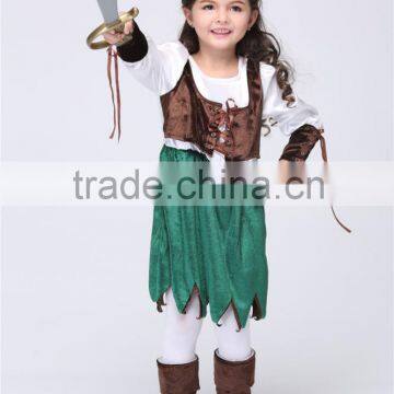 Hot Selling Girls Halloween Pirate Robin Hood Costume Party Supplies Halloween Costume For Kids Children Christmas Costume photo-2
