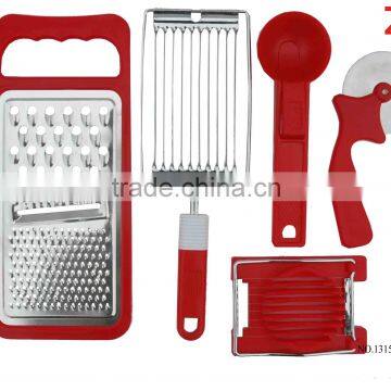 6 pcs grater, egg slicer, ice cream tong, stainless steel grater tongs