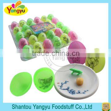 Drawing egg toy with mini dinosaur toy sweet candy