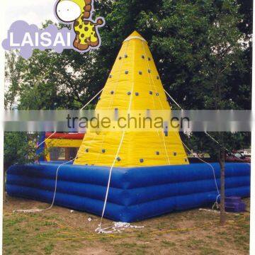 customized gaint colorful Inflatable Rock Climbing Wall Best factury