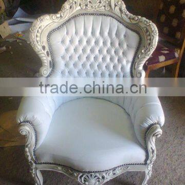 white royal armchair