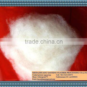 Chinese best quality of dehaired sheep cashmere 20.5mic,40-50mm raw white color,substitute of carbonized wool