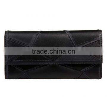 Lady Three Folded Genuine Leather Wallet, Europe and American Fashion Color Match Holder (BCN013)