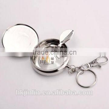 Round Top Selling Key Chain Metal Portable Pocket Ashtray Outdoor Using JL-002S From Yiwu Supplier