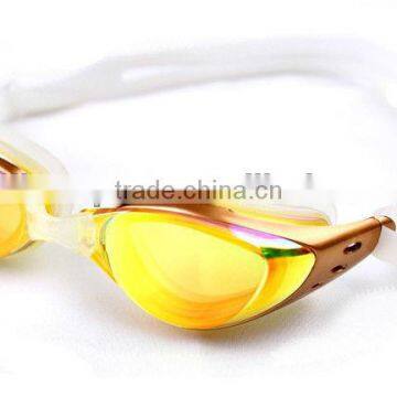 Professional adult silicone with anti-fog swimming goggles