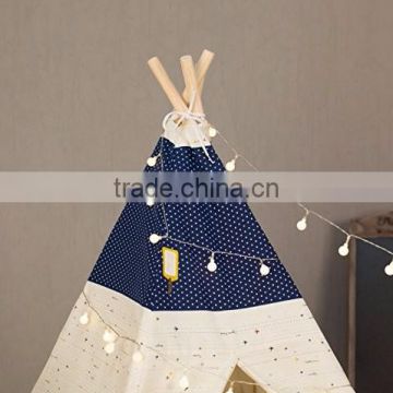 100% Cotton Canvas Kids Playing Teepee With Windows photo-4
